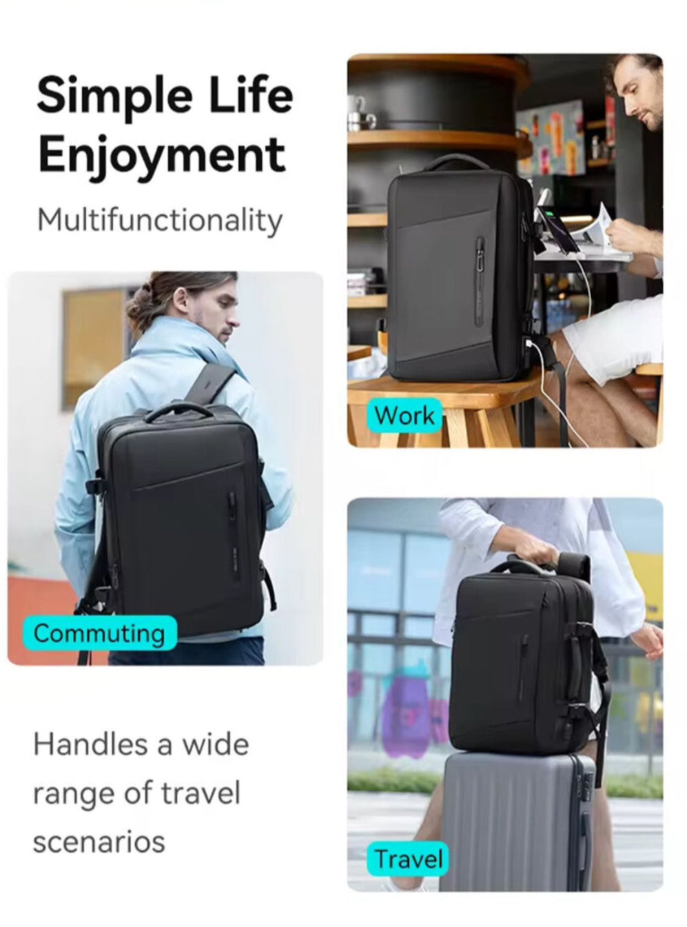 Laptop Backpack with USB Charging Travel Backpack