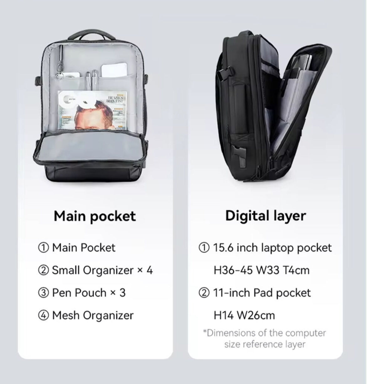 Laptop Backpack with USB Charging Travel Backpack
