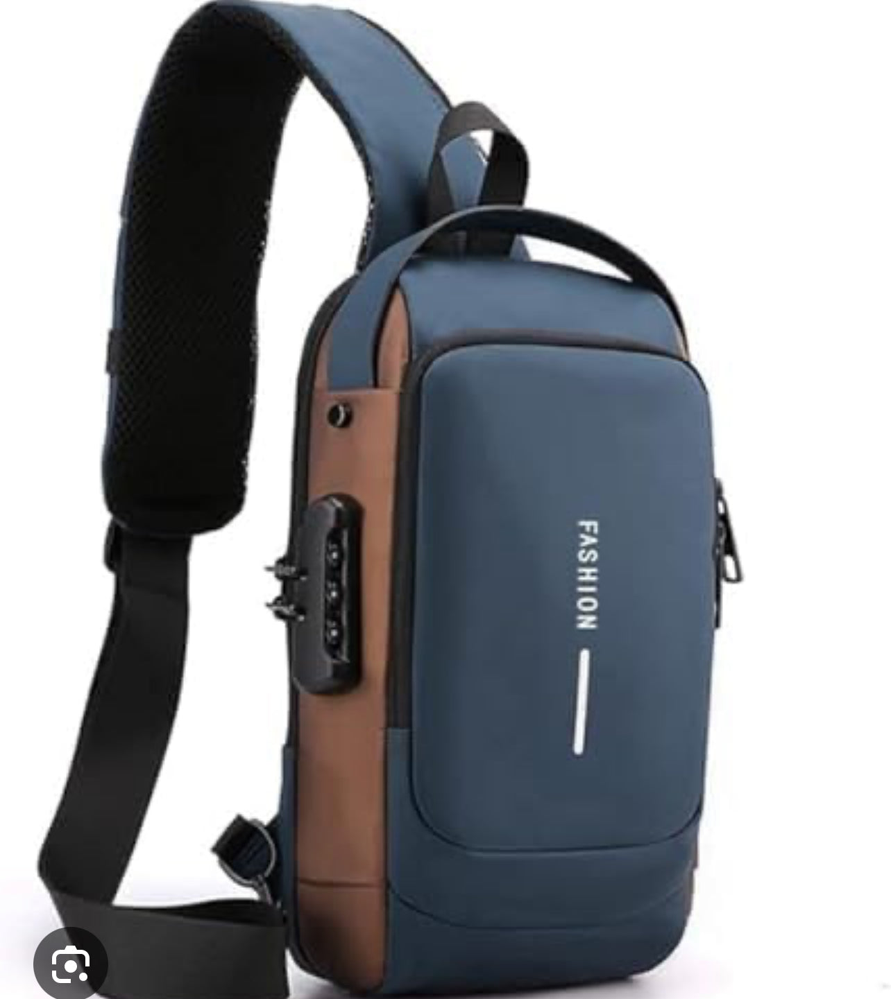 Men's Waterproof Crossbody Bag with Lock and Multi-Function