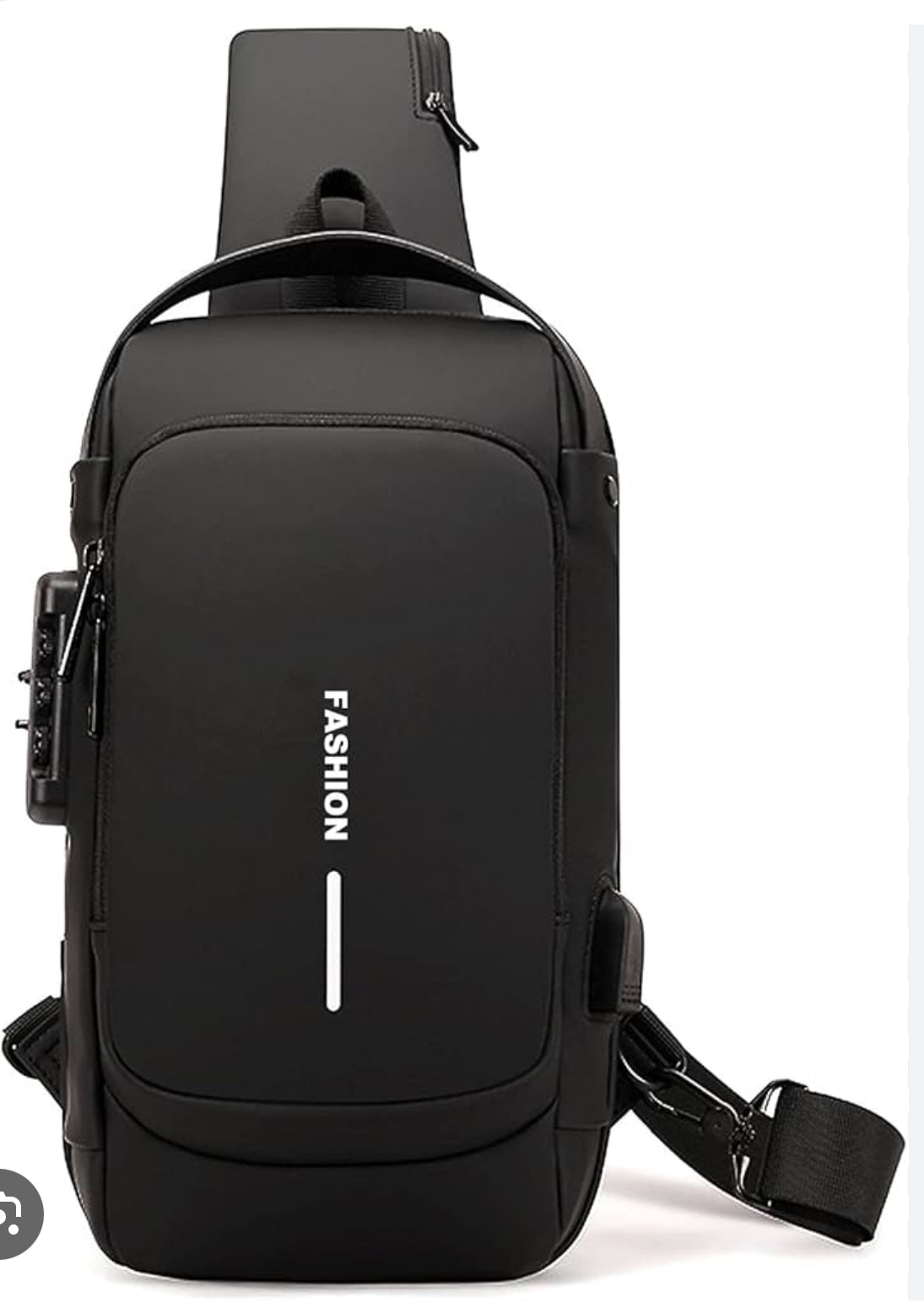 Men's Waterproof Crossbody Bag with Lock and Multi-Function