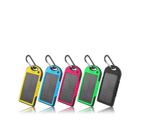 5000mAh Solar Power Bank Phone Charger (2-Pack)